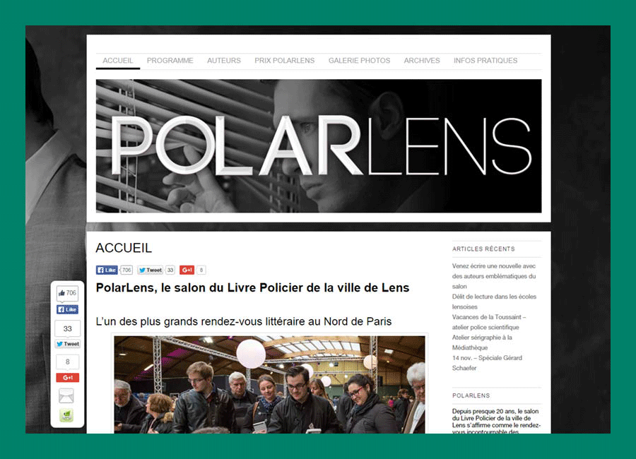 PolarLens - création du site internet sur la base d'un thème wordpress réalisé par BlanK Themes 